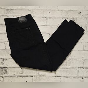Men's Black JeansBuffalo David Bitton Ash-X Slim Stretch Pants Black 38x32 Chino